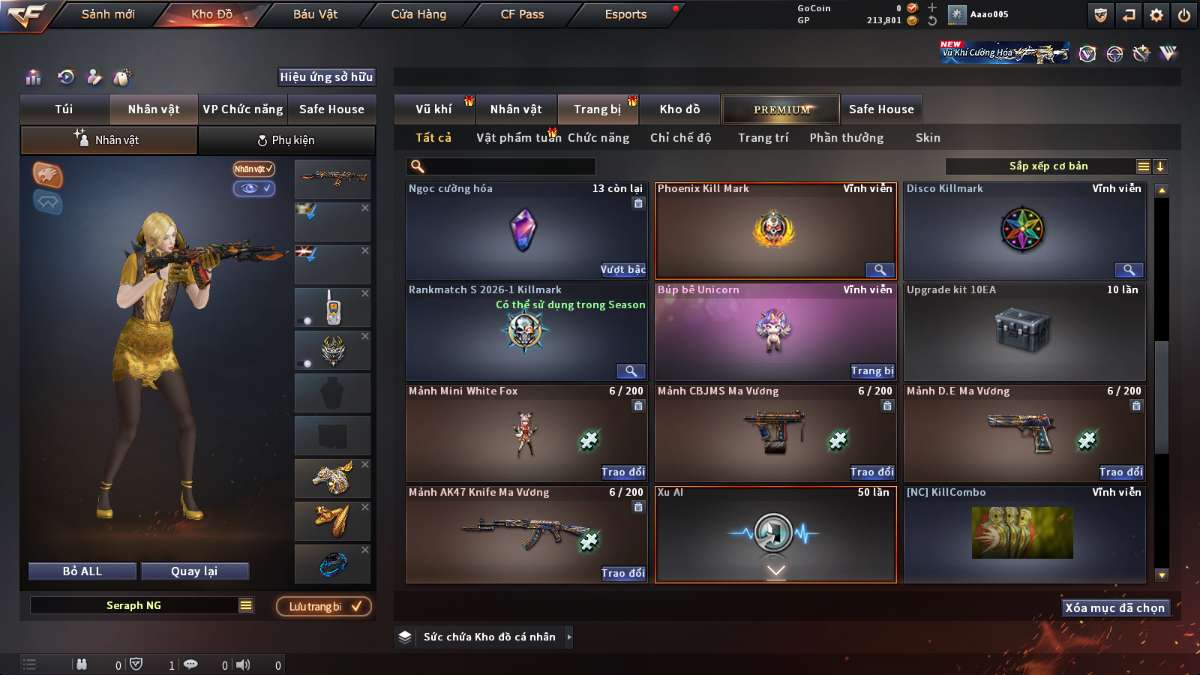 shop acc cf uy tin gia re